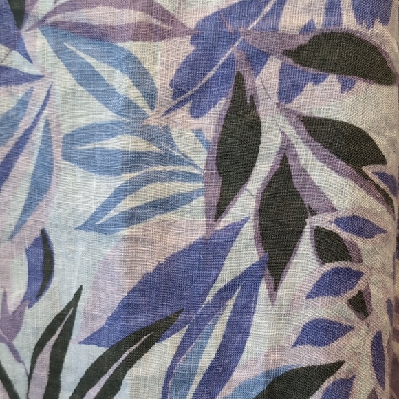 C&C California Linen Tropical Floral Blouse Top - Picture 6 of 8